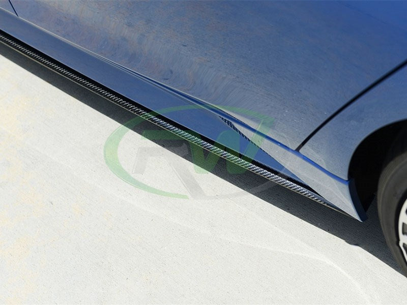 RW Carbon BMW F30 F31 Carbon Fiber Side Skirt Extensions-Exterior-Silicon Valley Bimmer