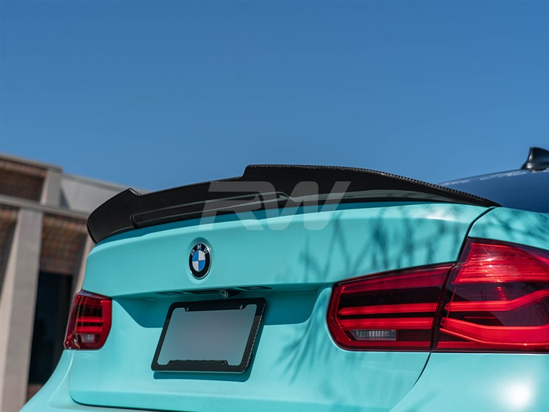 RW Carbon BMW F30 / F80 M3 GTX V2 Carbon Fiber Trunk Spoiler-Exterior-Silicon Valley Bimmer