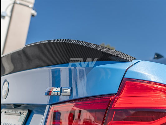 RW Carbon BMW F30 F80 M3 RWS Carbon Fiber Trunk Spoiler-Exterior-Silicon Valley Bimmer