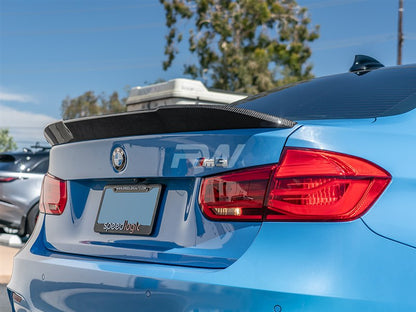 RW Carbon BMW F30 F80 M3 RWS Carbon Fiber Trunk Spoiler-Exterior-Silicon Valley Bimmer