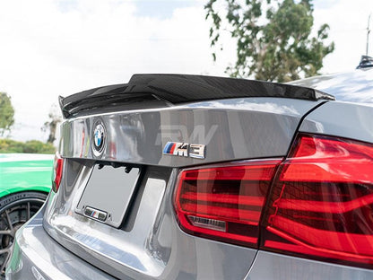 RW Carbon BMW F30 F80 M4 Style Carbon Fiber Trunk Spoiler-Exterior-Silicon Valley Bimmer