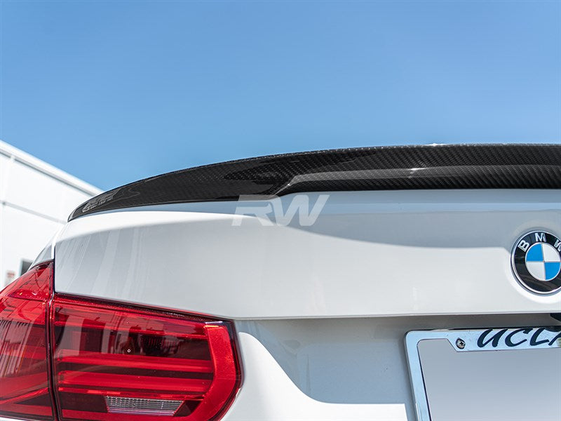 RW Carbon BMW F30 Performance Style Carbon Fiber Trunk Spoiler-Exterior-Silicon Valley Bimmer
