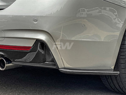 RW Carbon BMW F32 F33 F36 Carbon Fiber Rear Bumper Splitters-Exterior-Silicon Valley Bimmer