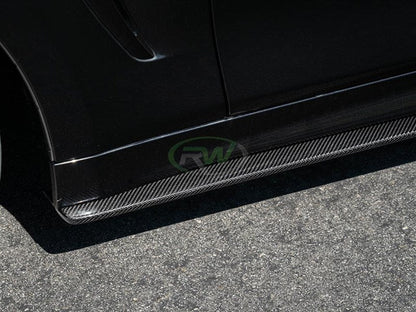 RW Carbon BMW F32 F33 F36 Carbon Fiber Side Skirt Extensions-Exterior-Silicon Valley Bimmer