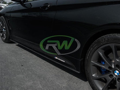 RW Carbon BMW F32 F33 F36 Carbon Fiber Side Skirt Extensions-Exterior-Silicon Valley Bimmer