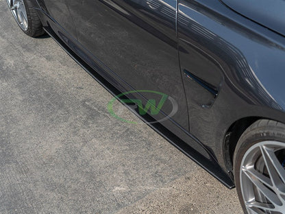 RW Carbon BMW F80 M3 Carbon Fiber Side Skirt Extensions-Exterior-Silicon Valley Bimmer