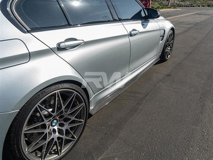 RW Carbon BMW F80 M3 GTX Carbon Fiber Side Skirt Extensions-Exterior-Silicon Valley Bimmer