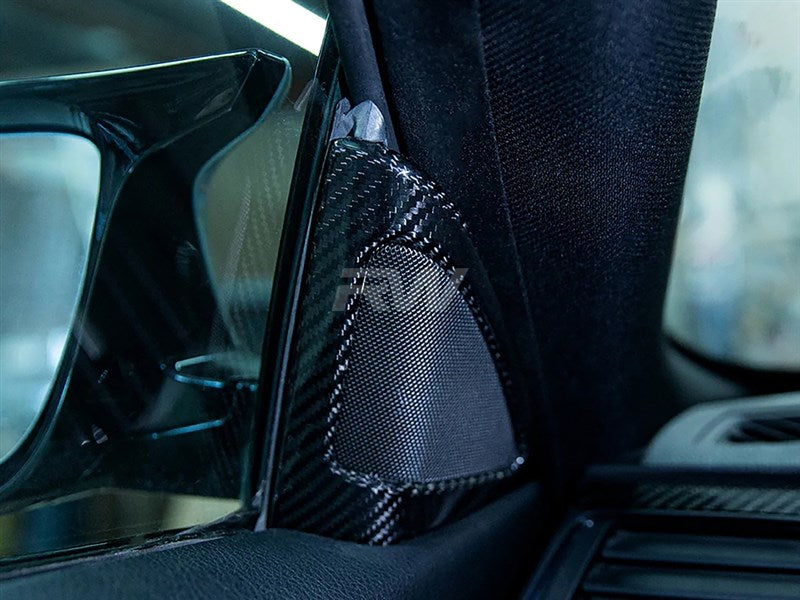 RW Carbon BMW F82 M4 F32 4-Series Carbon Fiber Speaker Trims-Interior-Silicon Valley Bimmer