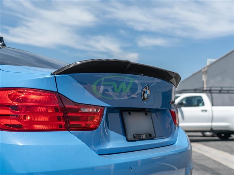 RW Carbon BMW F82 M4 RWS Carbon Fiber Trunk Spoiler-Exterior-Silicon Valley Bimmer