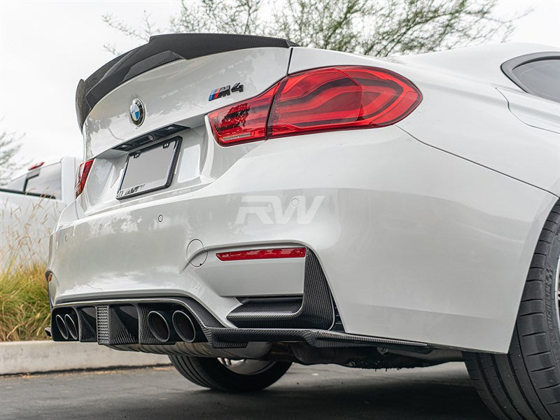 RW Carbon BMW F82 M4 Style Carbon Fiber Trunk Spoiler-Exterior-Silicon Valley Bimmer