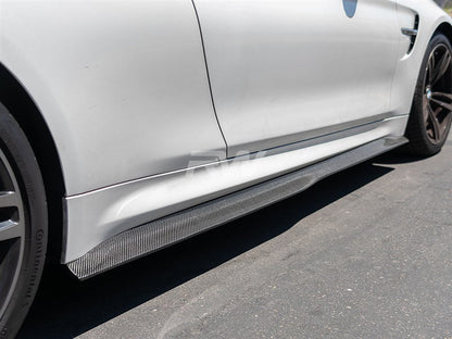 RW Carbon BMW F82/F83 M4 GTX Carbon Fiber Side Skirt Extensions-Exterior-Silicon Valley Bimmer