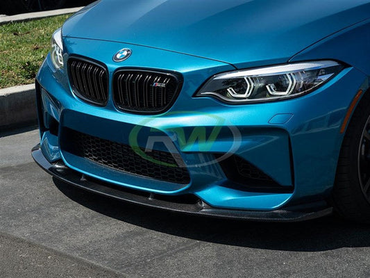 RW Carbon BMW F87 M2 3D Style CF Front Lip Spoiler-Exterior-Silicon Valley Bimmer