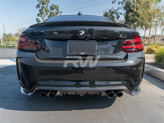 RW Carbon BMW F87 M2 3D Style Carbon Fiber Diffuser-Exterior-Silicon Valley Bimmer