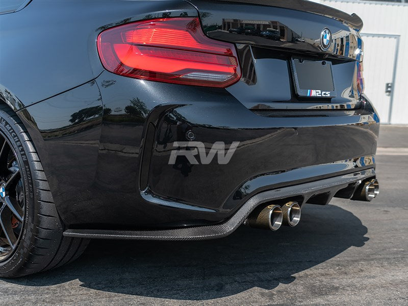 RW Carbon BMW F87 M2 3D Style Carbon Fiber Diffuser-Exterior-Silicon Valley Bimmer