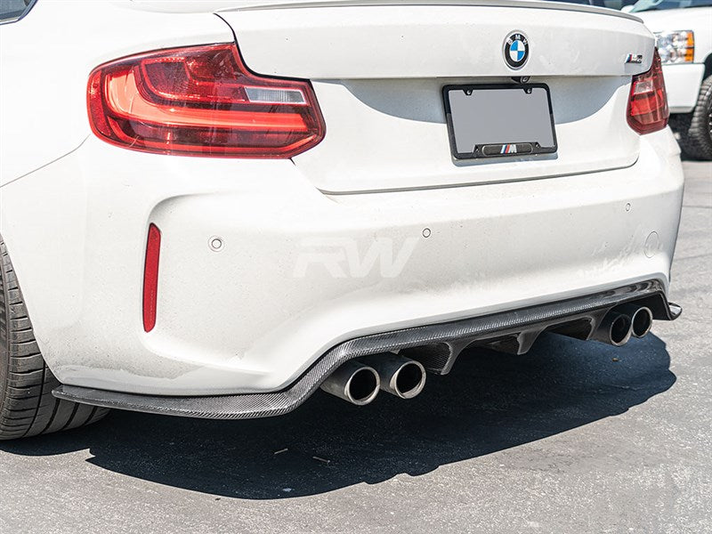 RW Carbon BMW F87 M2 3D Style Carbon Fiber Diffuser-Exterior-Silicon Valley Bimmer