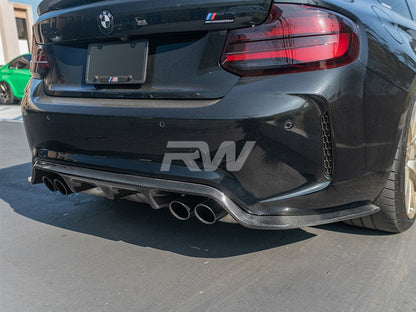 RW Carbon BMW F87 M2 3D Style Carbon Fiber Diffuser-Exterior-Silicon Valley Bimmer