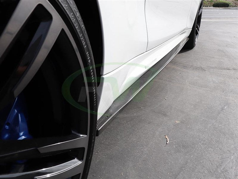 RW Carbon BMW F87 M2 Carbon Fiber Side Skirt Extensions-Exterior-Silicon Valley Bimmer