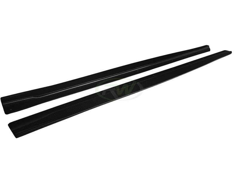 RW Carbon BMW F87 M2 Carbon Fiber Side Skirt Extensions-Exterior-Silicon Valley Bimmer