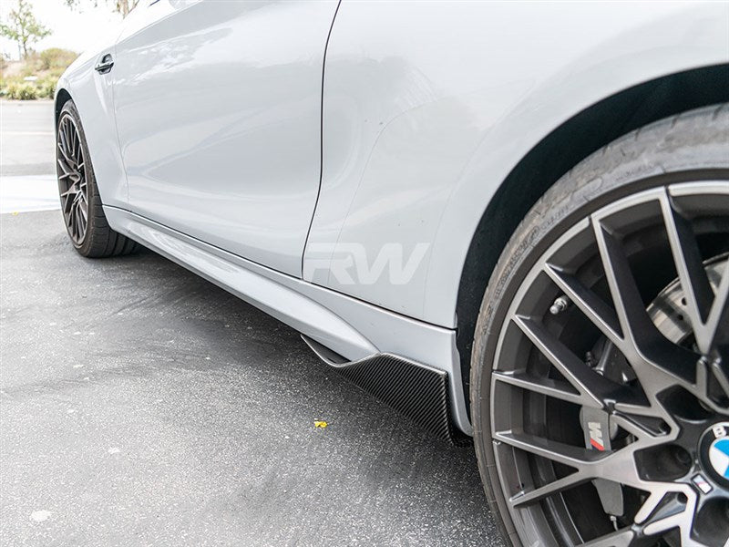 RW Carbon BMW F87 M2 Carbon Fiber Side Skirt Winglets-Exterior-Silicon Valley Bimmer