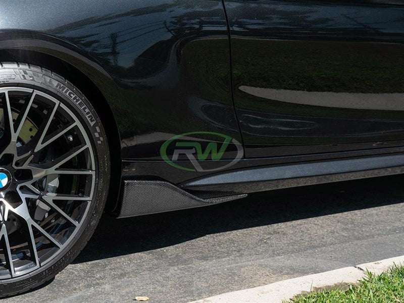 RW Carbon BMW F87 M2 Carbon Fiber Side Skirt Winglets-Exterior-Silicon Valley Bimmer