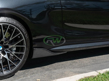 RW Carbon BMW F87 M2 Carbon Fiber Side Skirt Winglets-Exterior-Silicon Valley Bimmer