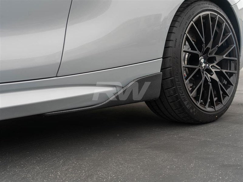RW Carbon BMW F87 M2 Carbon Fiber Side Skirt Winglets-Exterior-Silicon Valley Bimmer