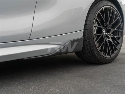 RW Carbon BMW F87 M2 Carbon Fiber Side Skirt Winglets-Exterior-Silicon Valley Bimmer