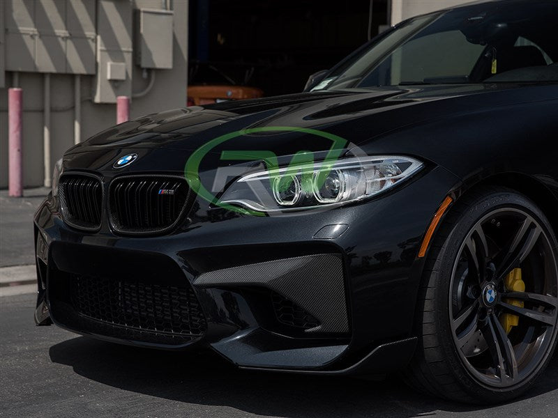 RW Carbon BMW F87 M2 Carbon Fiber Upper Bumper Splitters-Exterior-Silicon Valley Bimmer