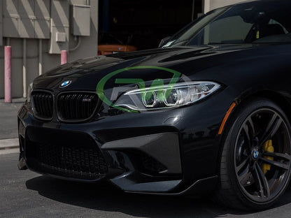 RW Carbon BMW F87 M2 Carbon Fiber Upper Bumper Splitters-Exterior-Silicon Valley Bimmer