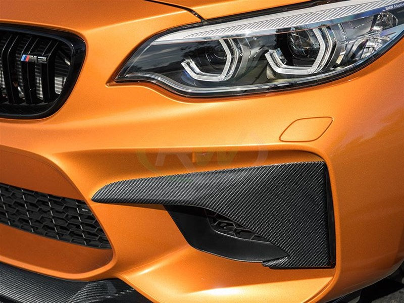 RW Carbon BMW F87 M2 Carbon Fiber Upper Bumper Splitters-Exterior-Silicon Valley Bimmer