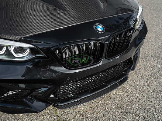 RW Carbon BMW F87 M2 Center Carbon Fiber Front Lip Spoiler-Exterior-Silicon Valley Bimmer