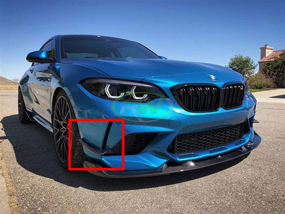 RW Carbon BMW F87 M2 Competition Carbon Fiber Canards-Exterior-Silicon Valley Bimmer