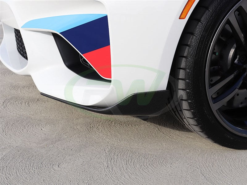 RW Carbon BMW F87 M2 Performance Style Front CF Splitters-Exterior-Silicon Valley Bimmer