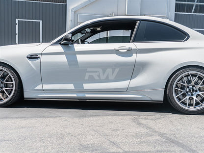 RW Carbon BMW F87 M2 RWS Carbon Fiber Side Skirt Extensions-Exterior-Silicon Valley Bimmer