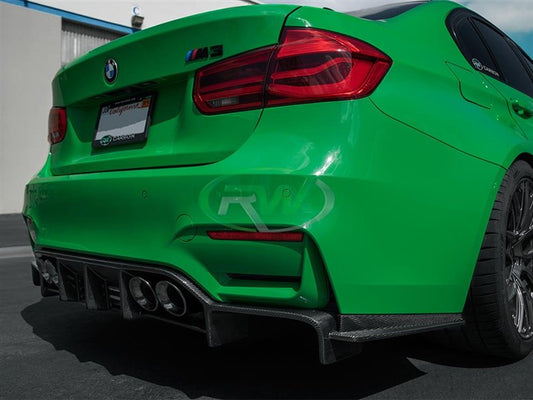 RW Carbon BMW F8X M3 M4 Exotics V2 Style CF Rear Diffuser-Exterior-Silicon Valley Bimmer