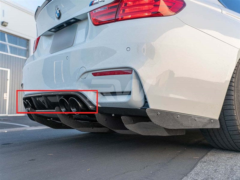 RW Carbon BMW F8X M3 M4 Varis Style CF Rear Diffuser-Exterior-Silicon Valley Bimmer