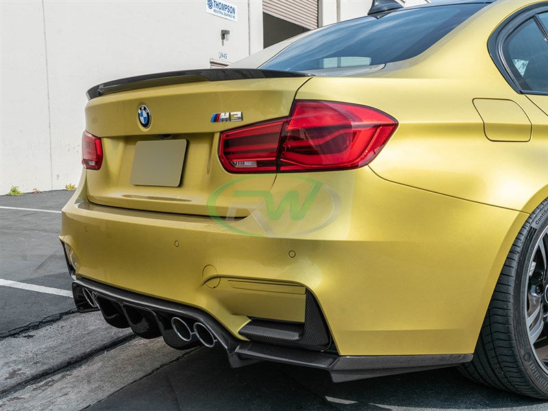 RW Carbon BMW F8X M3/M4 CF Rear Bumper Splitters-Exterior-Silicon Valley Bimmer