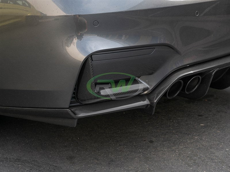 RW Carbon BMW F8X M3/M4 CF Rear Bumper Splitters-Exterior-Silicon Valley Bimmer