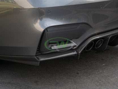 RW Carbon BMW F8X M3/M4 CF Rear Bumper Splitters-Exterior-Silicon Valley Bimmer
