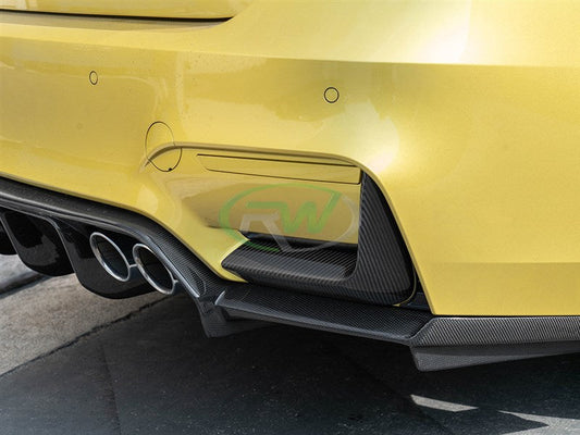 RW Carbon BMW F8X M3/M4 CF Rear Bumper Splitters-Exterior-Silicon Valley Bimmer
