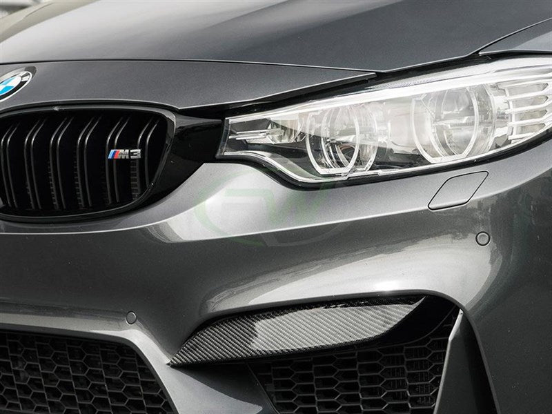 RW Carbon BMW F8X M3/M4 Upper Carbon Fiber Splitters-Exterior-Silicon Valley Bimmer