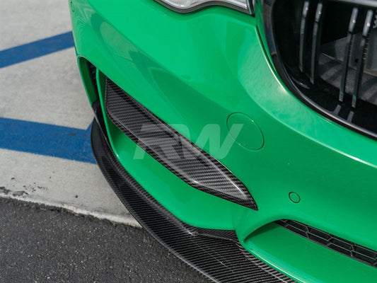 RW Carbon BMW F8X M3/M4 V2 Upper Carbon Fiber Splitters-Exterior-Silicon Valley Bimmer