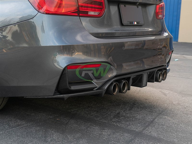 RW Carbon BMW F8x M3 M4 Kholen Style CF Rear Diffuser-Exterior-Silicon Valley Bimmer