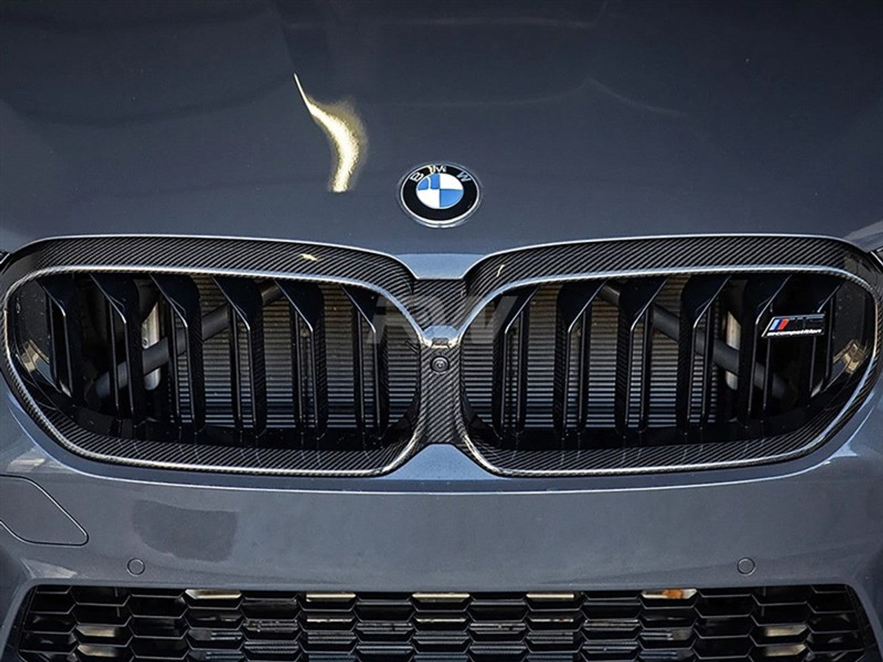 RW Carbon BMW F90 M5 LCI Carbon Fiber Grille Surrounds-Exterior-Silicon Valley Bimmer