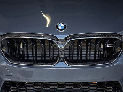 RW Carbon BMW F90 M5 LCI Carbon Fiber Grille Surrounds-Exterior-Silicon Valley Bimmer