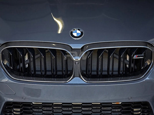 RW Carbon BMW F90 M5 LCI Carbon Fiber Grille Surrounds-Exterior-Silicon Valley Bimmer
