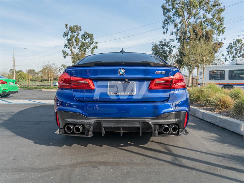 RW Carbon BMW F90 M5 RWS Carbon Fiber Rear Diffuser-Exterior-Silicon Valley Bimmer