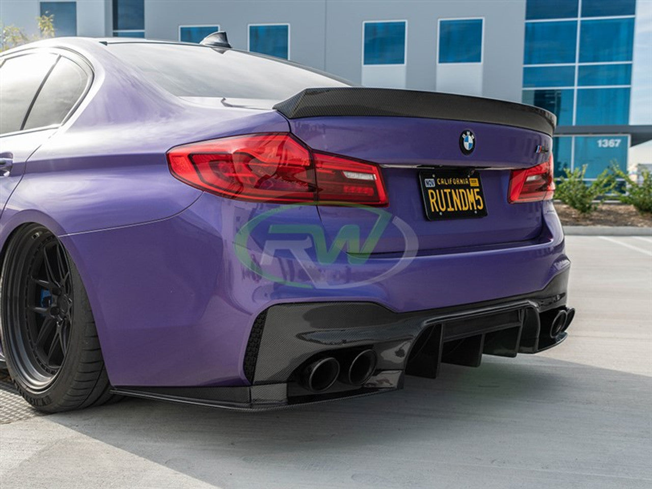 RW Carbon BMW F90 M5 RWS Carbon Fiber Rear Diffuser-Exterior-Silicon Valley Bimmer