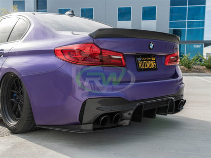 RW Carbon BMW F90 M5 RWS Carbon Fiber Rear Diffuser-Exterior-Silicon Valley Bimmer