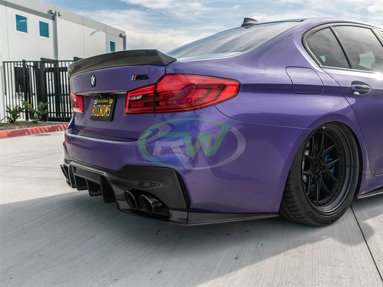 RW Carbon BMW F90 M5 RWS Carbon Fiber Rear Diffuser-Exterior-Silicon Valley Bimmer